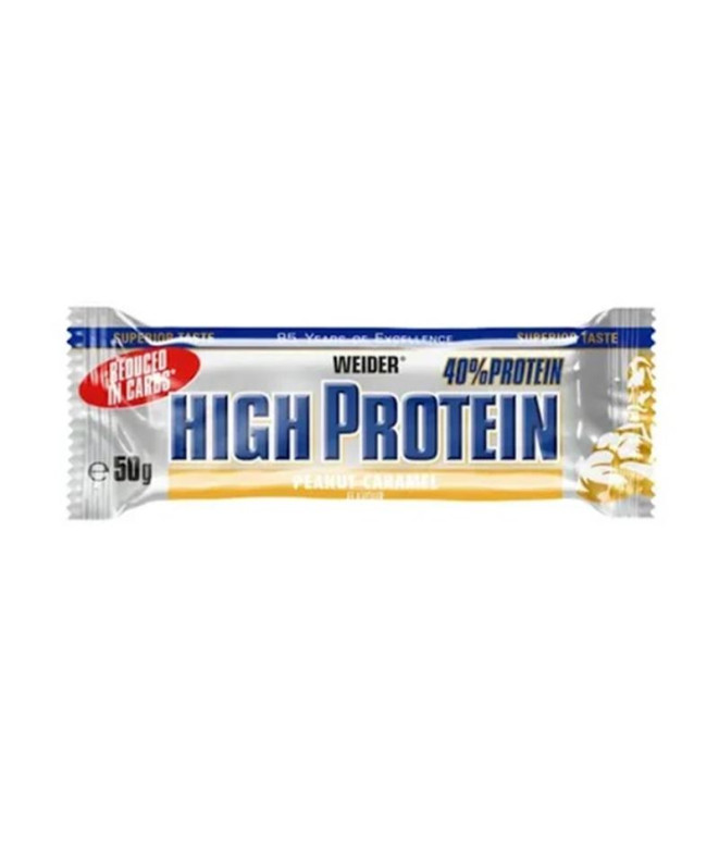 Barrita Weider 40% Prot. Low Carb Bar Cacahuete-Caramelo