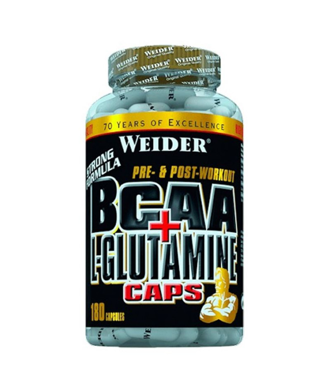 Cápsulas Weider BCAA+L-Glutamine