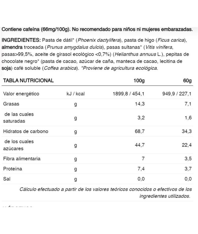 226ERS Barras energéticas Choco Bits 60g CAFÉ E...