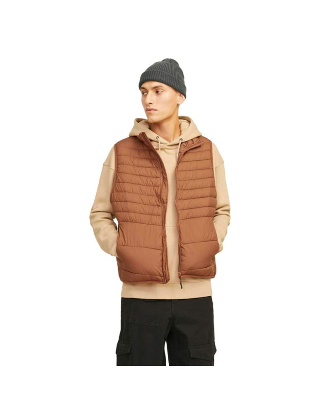 Colete Jack e Jones Jjben Square Mocha Bisque...