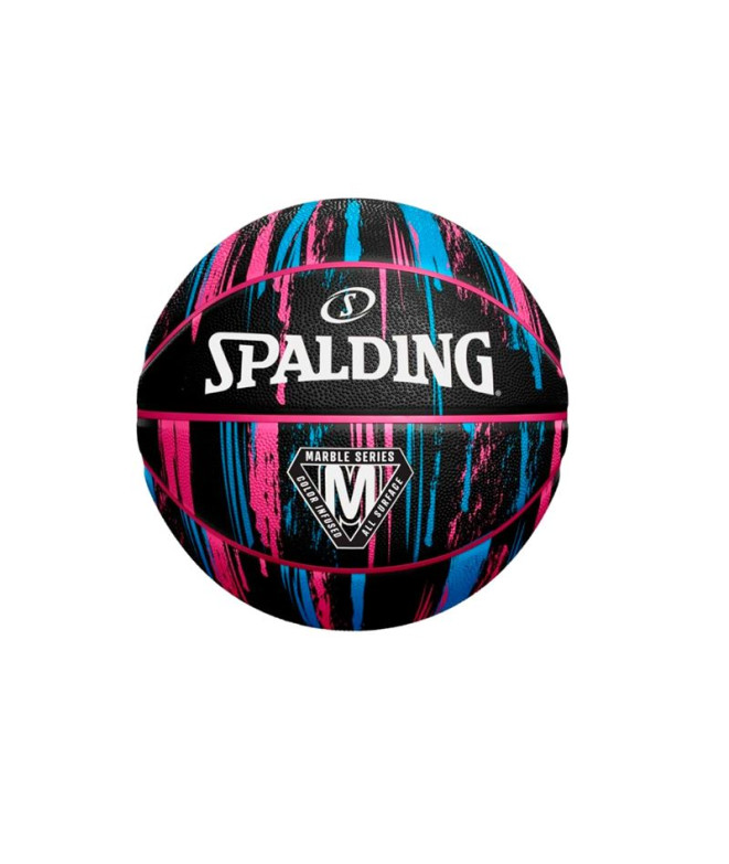 Balón de Baloncesto Spalding Marble Series Negro Rosa Sz6 Rubber mujer