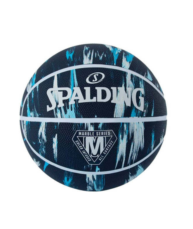 Ballons Basket-ball Spalding by Marble Series Navy Blue Sz7 Rubber Homme