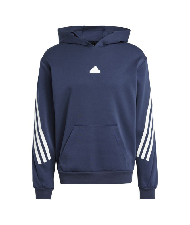 Sudadera adidas Future Icons 3 Bandas Hoodie Hombre Azul