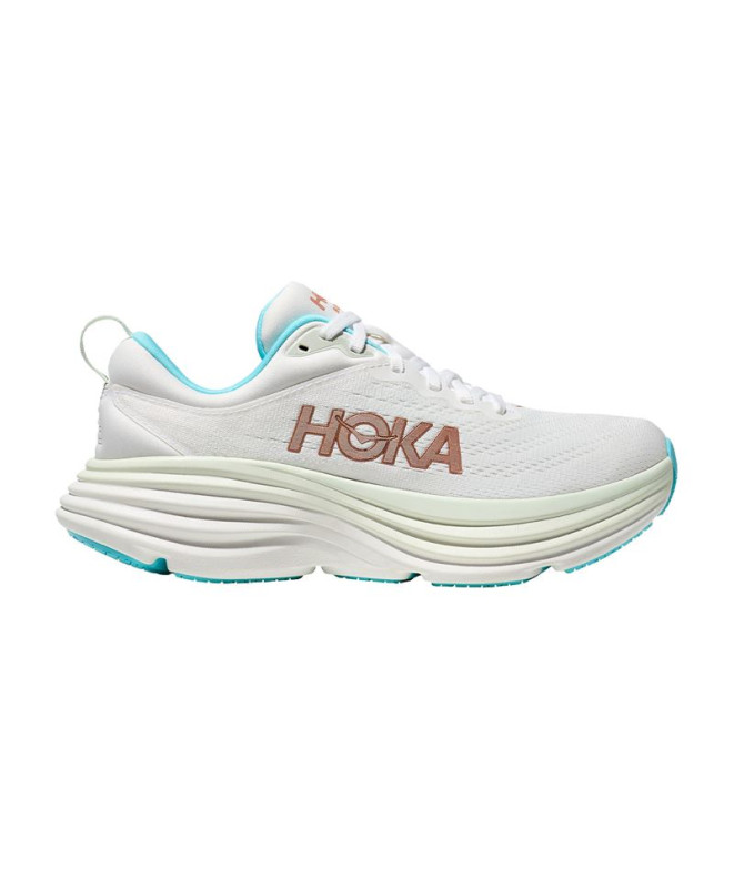 Sapatilhas Running de Hoka Bondi 8 Frost/Rose Gold Mulher