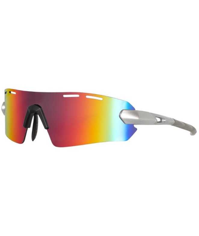 Gafas de sol de running Easun Marathon Silver chrome/red revo