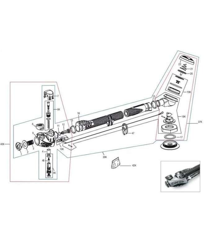 Raccord Conexión Latiguillo Direct System Cressi