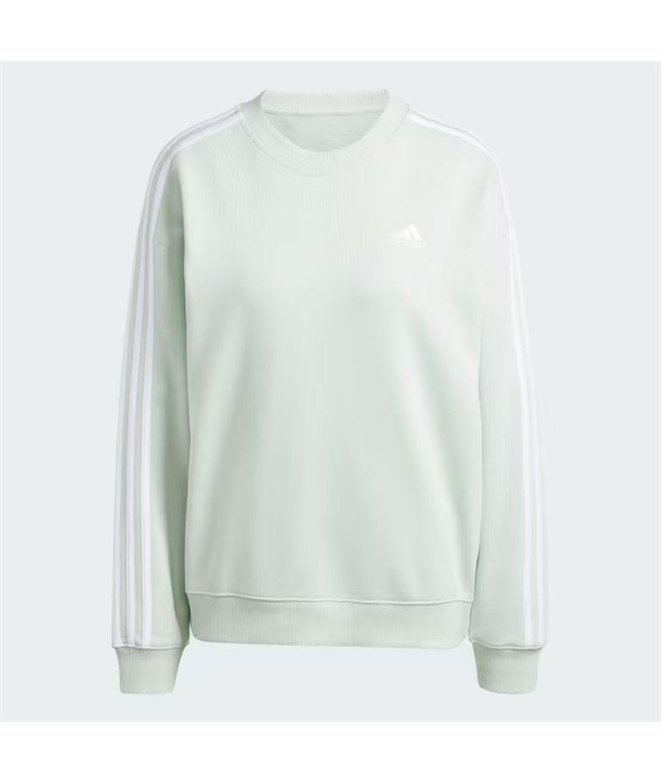 Sweat adidas French Terry Femme Essentials 3-Stripes Vert