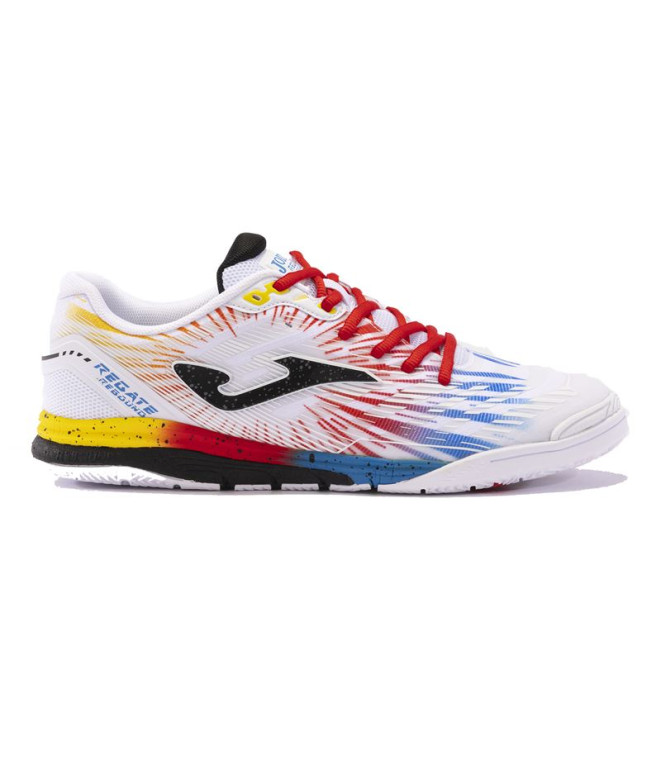 Zapatillas de Fútbol sala Joma Regate Rebound 2476 Blanco Rojo Indoor