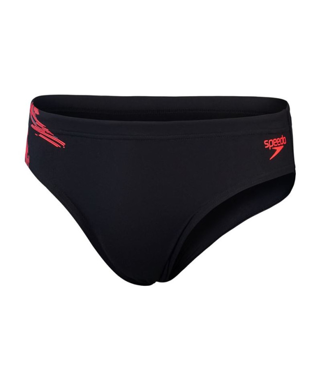 Maillot de bain Natation Speedo Homme de 7Cm Tech Panel Noir/ Rouge/Usa