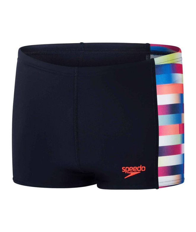 Fato de banho Natação Speedo Menino from Calção Aquashort com painel digital Azul-marinho/Vermelho