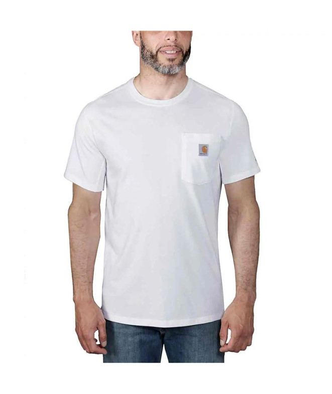 Camiseta Homem Carhartt Force Flex Pocket Branco