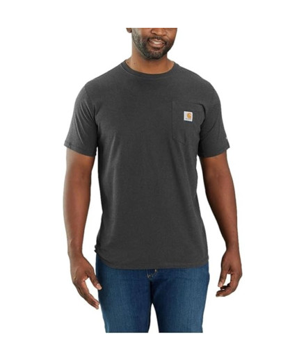 Camiseta Carhartt Force Flex Pocket Homem Carbon Camiseta Carhartt Force Flex Pocket Homem Carbon