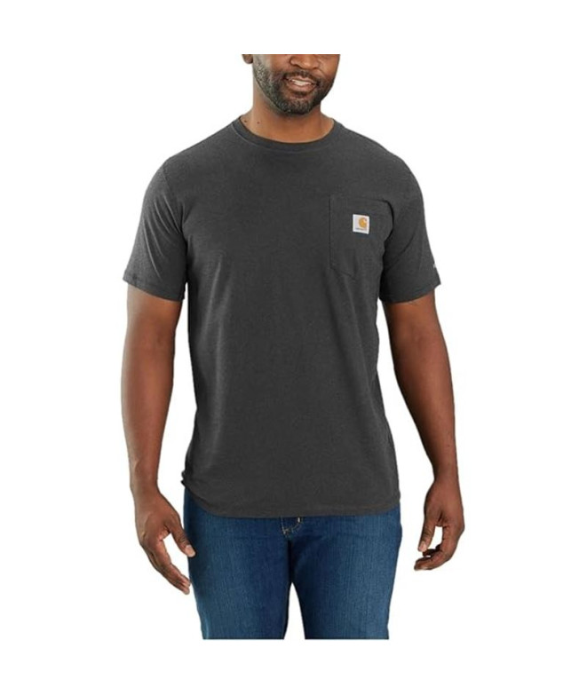 Camiseta Homem Carhartt Force Flex Pocket Carbon