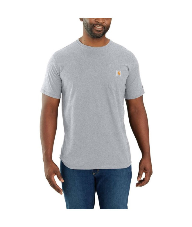 Camiseta Homem Carhartt Force Flex Pocket Cinzento