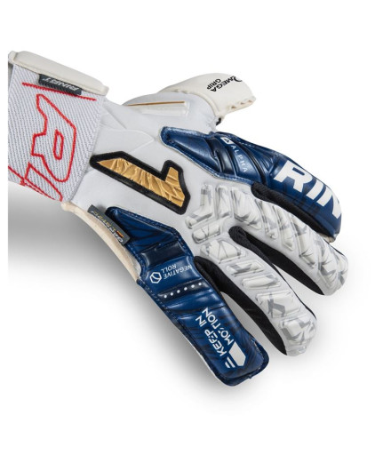 Luvas de goleiro Rinat Egotiko Vengador Alpha Branco/Azul 2