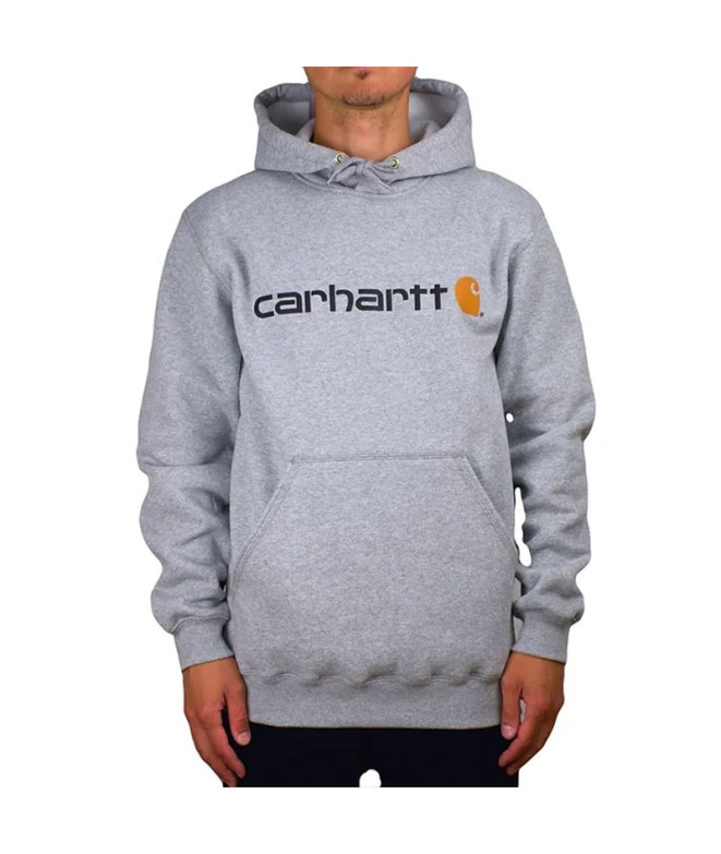 Moletom Homem Carhartt Signature Logo Cinzento