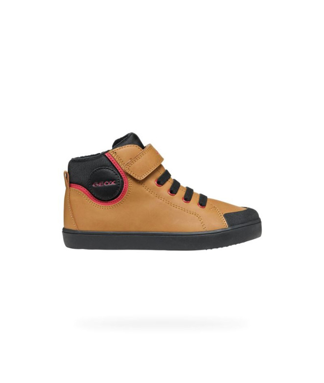 Zapatillas Geox Gisli B. C - Gbk Cer+Nylon Infantil Amarillo/Negro