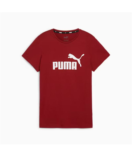 Camiseta Puma Essentials Logo Mujer Rojo