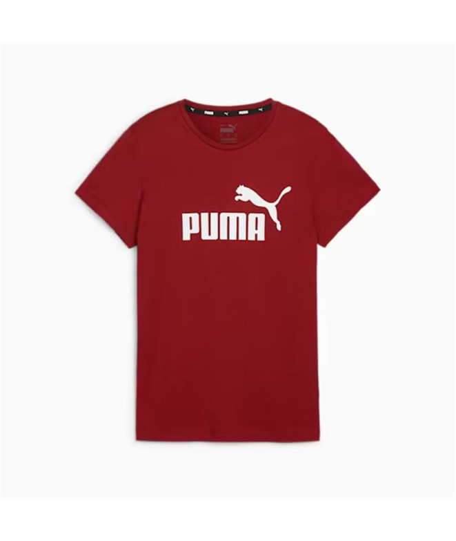 Camiseta Puma Essentials Logo Mujer Rojo