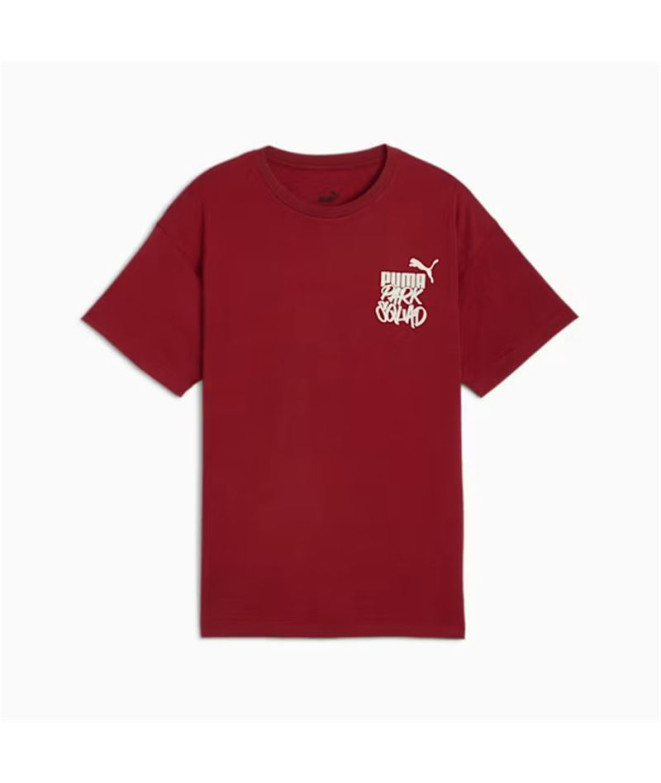 Camiseta Menino Puma Essentials+ Mid 90S Graphic Vermelho