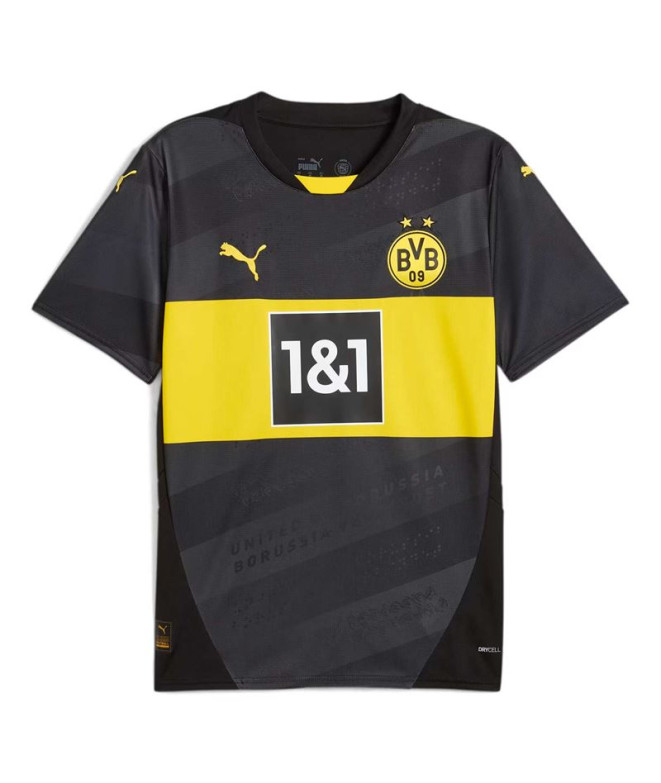 Camiseta Puma Réplica Visitante Borussia Dortmund 24/25 Away Hombre Gris/Amarillo