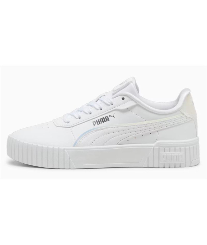 Sapatilhas Casual Infantil Puma Carina 2.0 Holo Branco