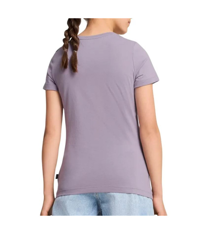 T-shirt Décontracté Fille Puma Ess Logo Tee G Pale Plum