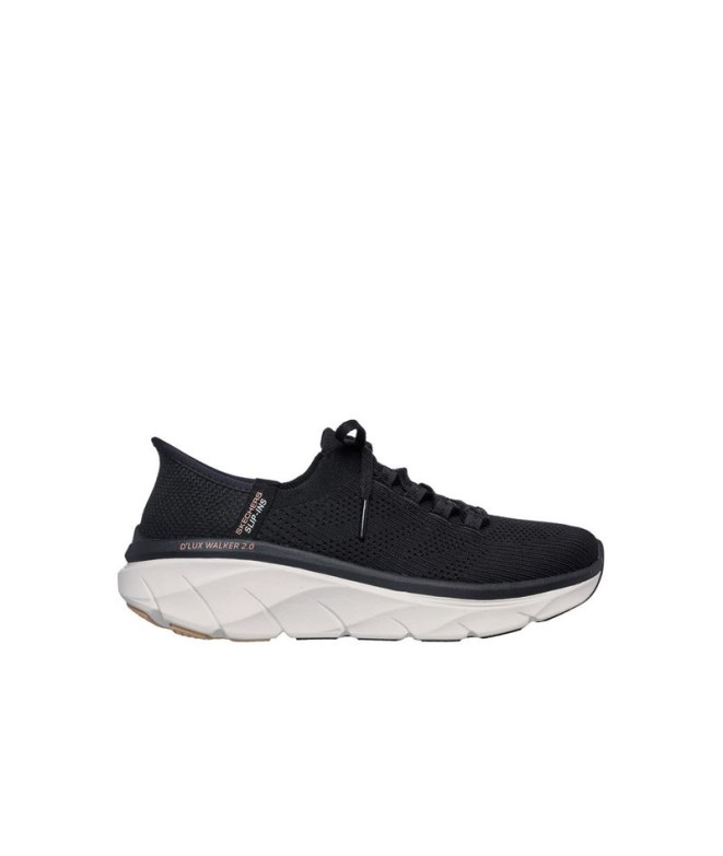 Zapatillas Skechers Slip-Ins D'Lux Walker 2.0 Mujer Negro
