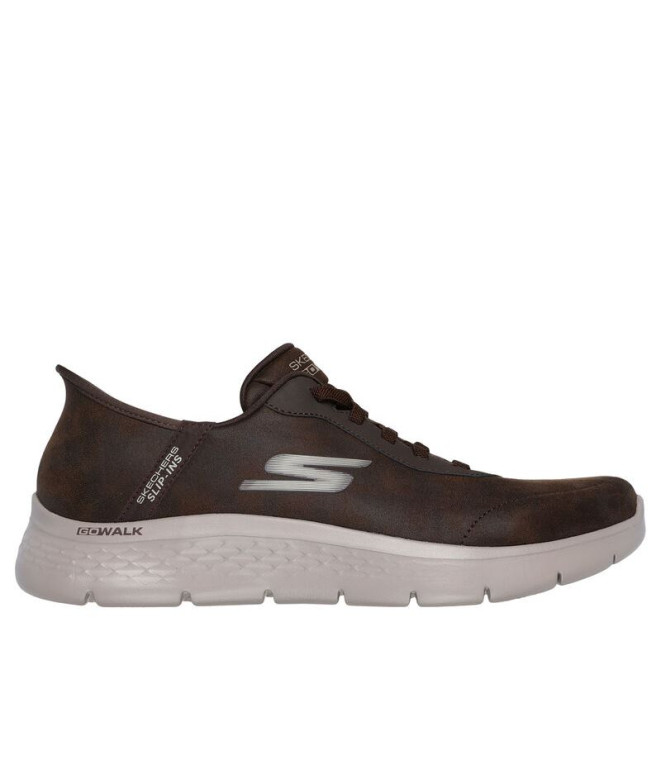 Chaussures Skechers Slip-Ins Go Walk Flex Marron Textile Homme