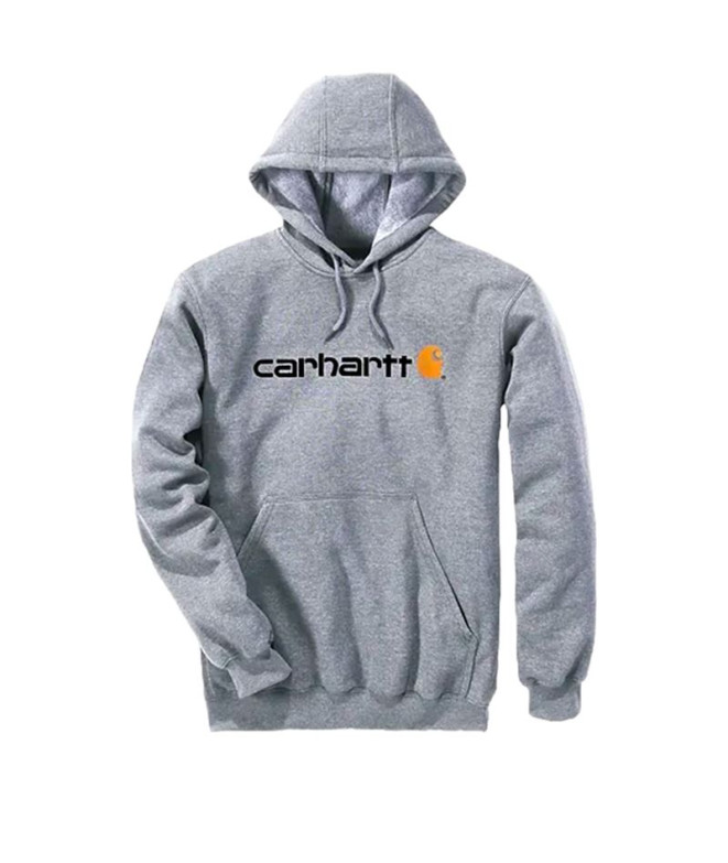 Sudadera Carhartt Signature Logo  Hombre Gris