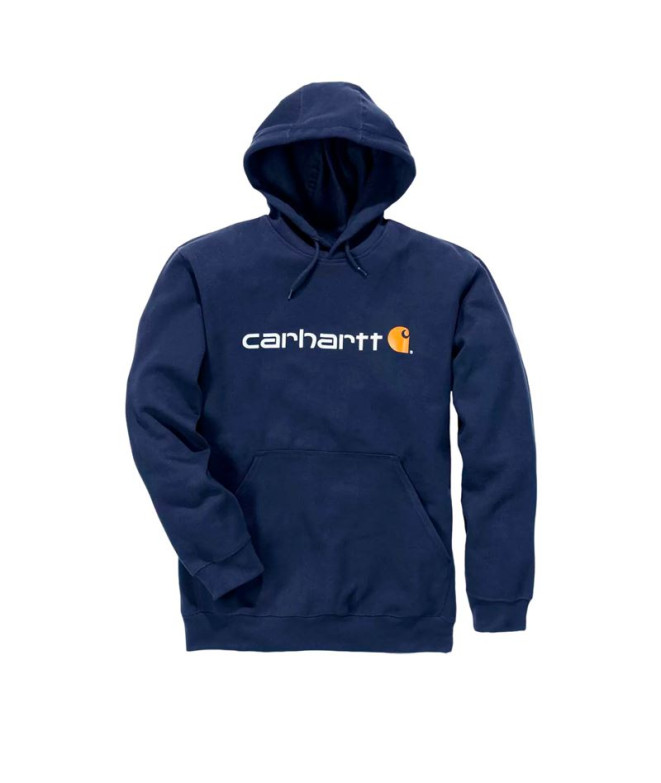 Moletom Carhartt Logo Assinatura Homem Novo Azul