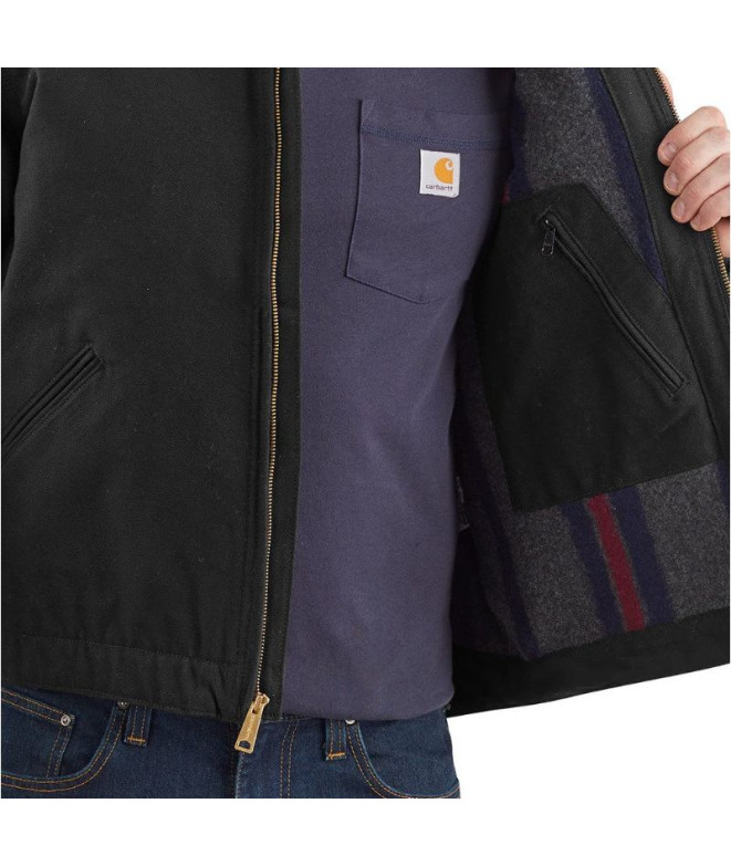 Chaqueta Carhartt Duck Detroit  Hombre Negro