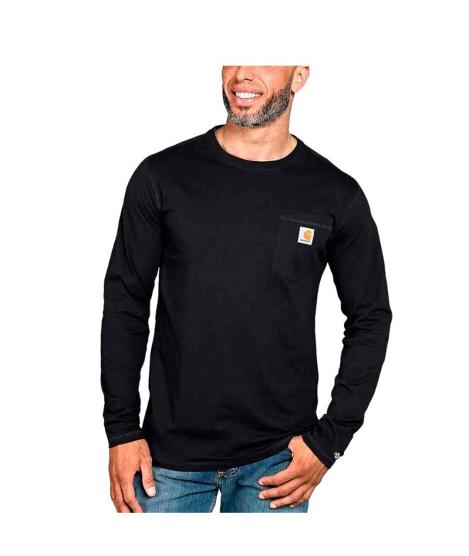 Camiseta Carhartt Force Flex Pocket Homem Preto