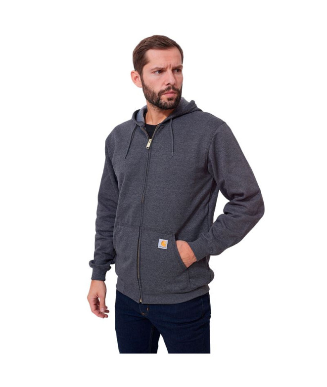 Sweat Carhartt Zip Hooded Homme Carbon