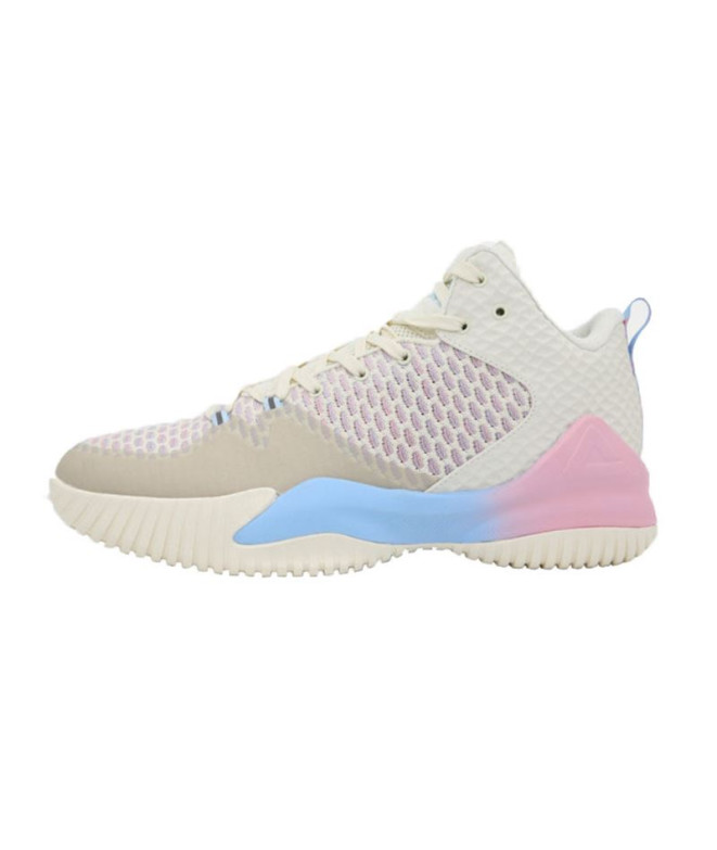 Zapatillas De Baloncesto Peak Tachi Lou Williams 1 Hombre Blanco Roto/Rosa