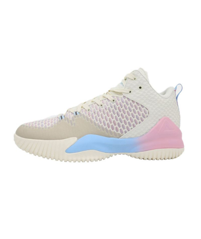 Zapatillas De Baloncesto Peak Tachi Lou Williams 1 Hombre Blanco Roto/Rosa