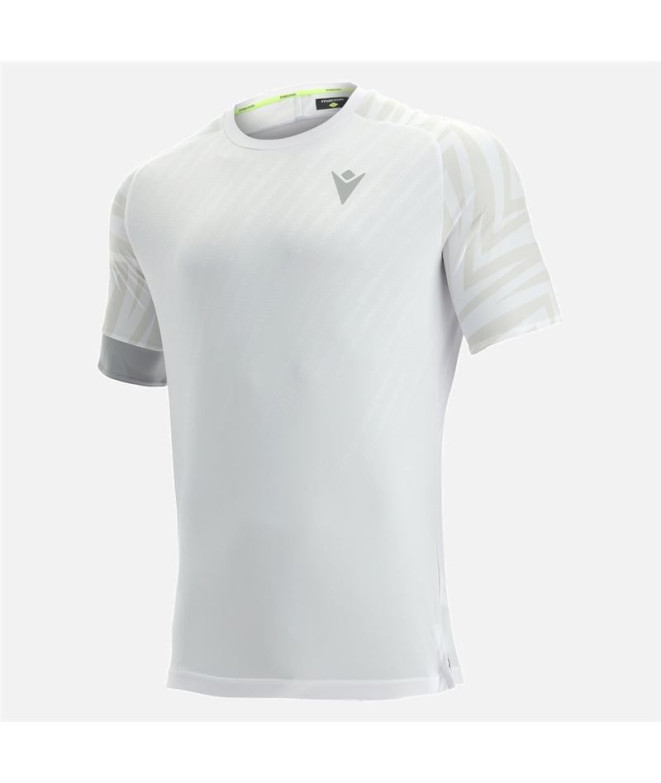 Camiseta de Pádel Macron Prime Cb Pablo Deep Blanco/Plata Hombre