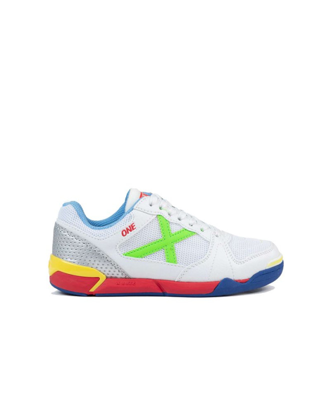 Zapatillas de Fútbol Sala Munich One Kid 67 Infantil Blanco