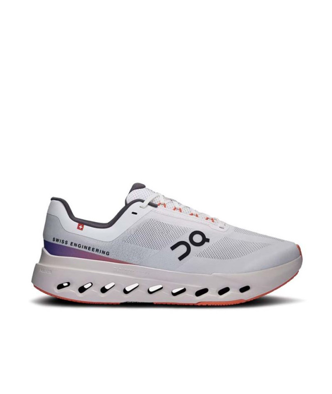 Sapatilhas Running Mulher por On Cloudsurfer Next White | Flame