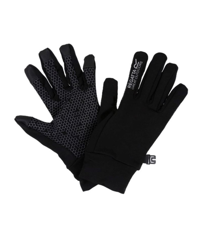 Guantes de Montaña Regatta Grippy II Negro/Gris Infantil