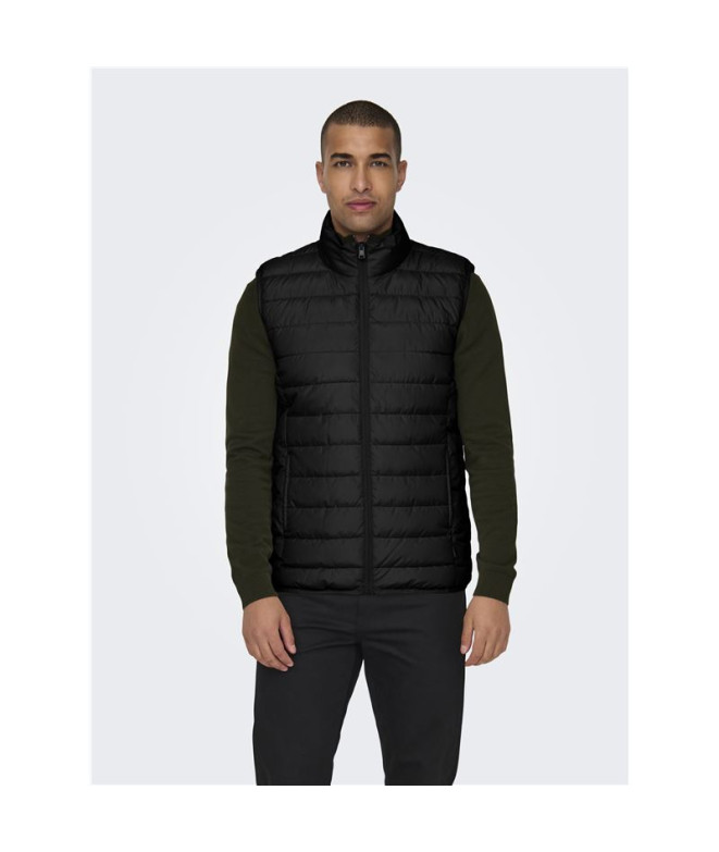 Gilet Homme Only & Sons brody Quilt Noir