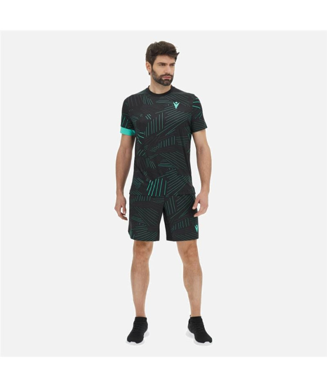 Calça Pádel de Macron Cd Miguel Preto/Aqua Homem