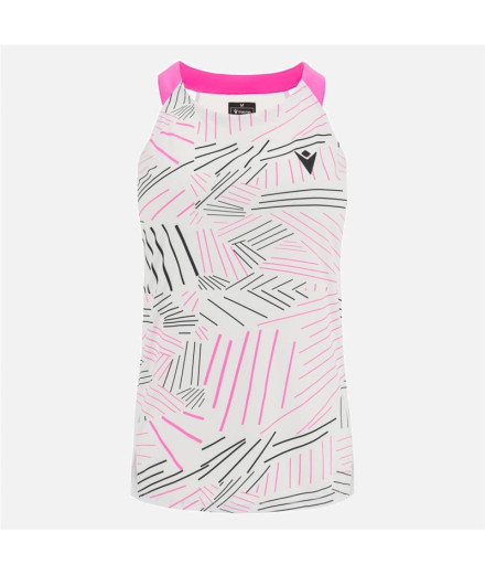 Camiseta Pádel de Macron Prime Cd Iciar Branco/Rosa Mulher Camiseta Pádel de Macron Prime Cd Iciar Branco/Rosa Mulher