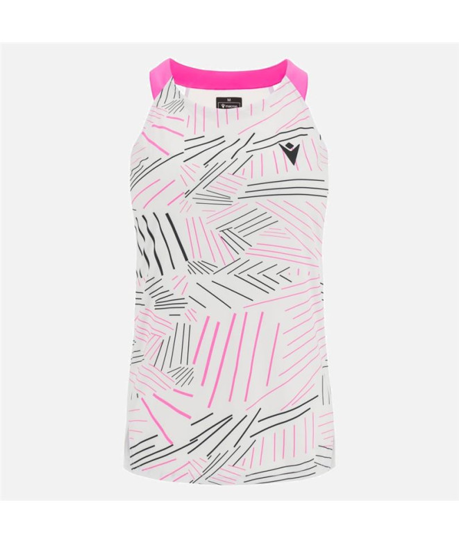 Camiseta de Pádel Macron Prime Cd Iciar Blanco/Rosa Mujer