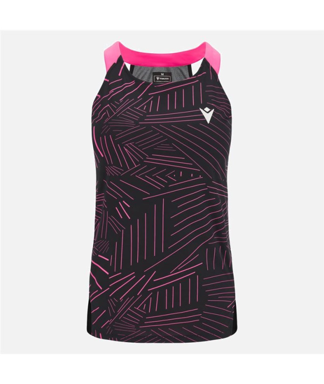 T-shirt Pádel de Macron Prime Cd Iciar Black/Pink Femme