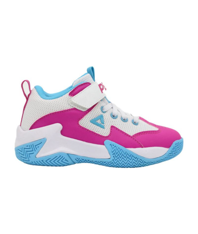 Chaussures Basket-ball Enfant De Peak Game 2 Bleu/Rose