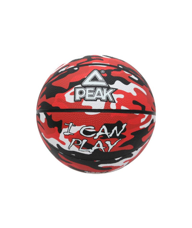 Pelota De Baloncesto Peak Camo Ball Rojo/Negro/Blanco