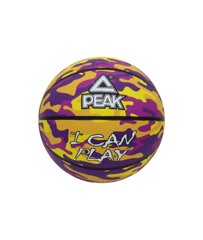 Pelota De Baloncesto Peak Camo Ball Amarillo/Morado