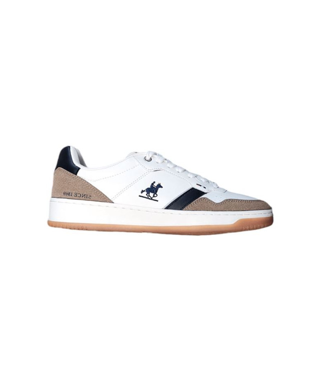 Zapatillas Grand Polo Ginnica Mix Hombre Blanco/Marrón