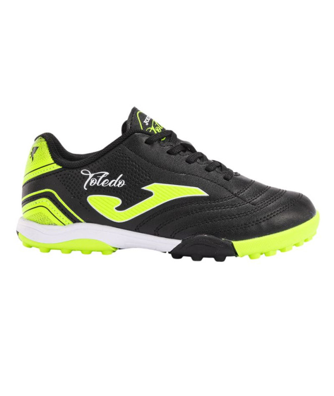 Botas de fútbol Joma Toledo 2491 Negro Verde Flúor Infantil
